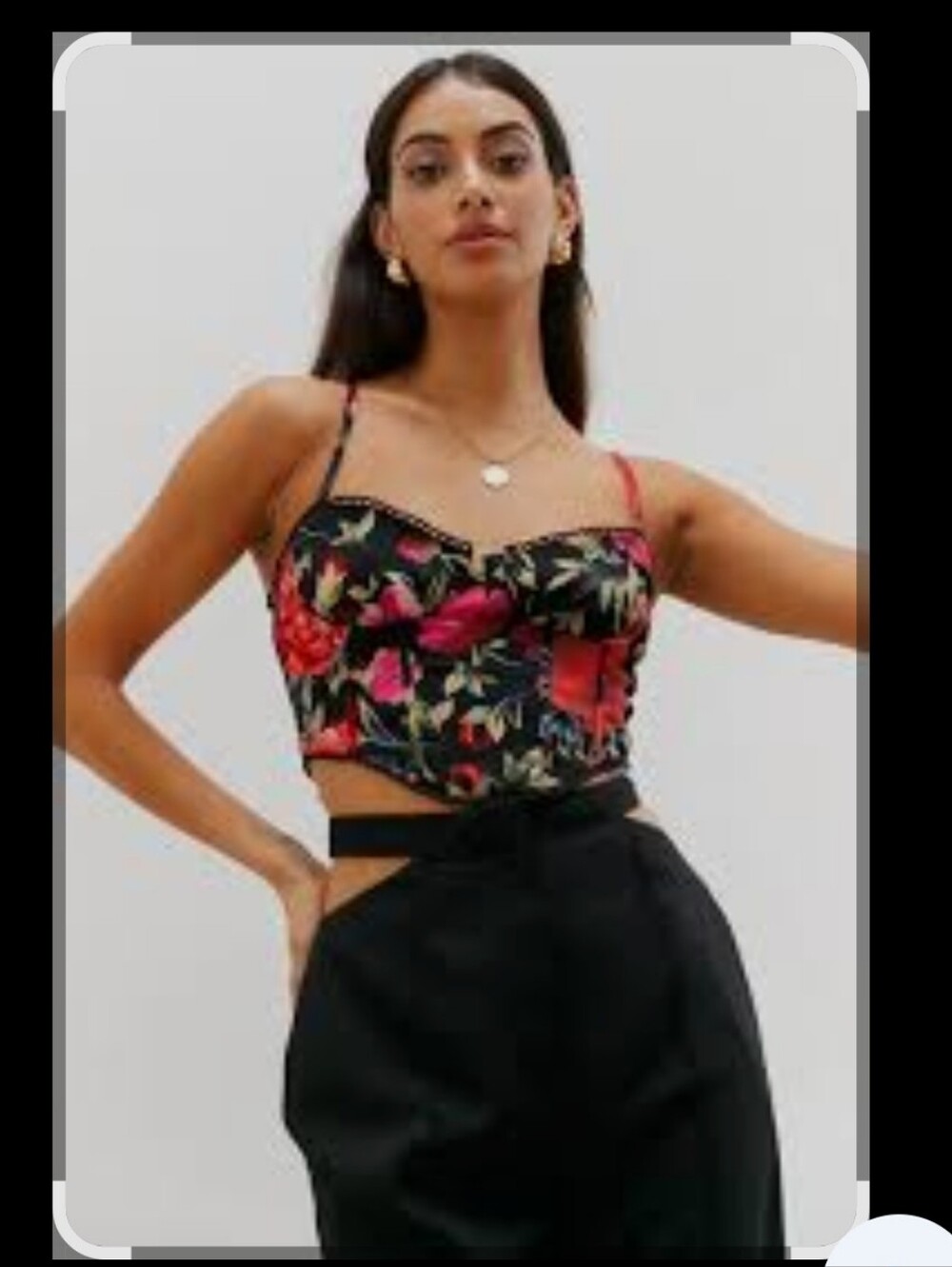 Hello Molly My Queendom Floral Crop Top New